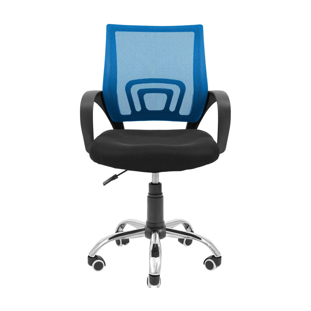 Офісне крісло Richman Спайдер Ю Хром Піастра Сітка чорна + синя (ADD0003023) - зображення 2