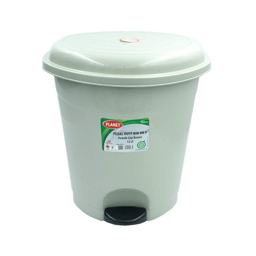 Контейнер для сміття Planet Household №3 з педаллю сірий 12 л (10341) - изображение 2