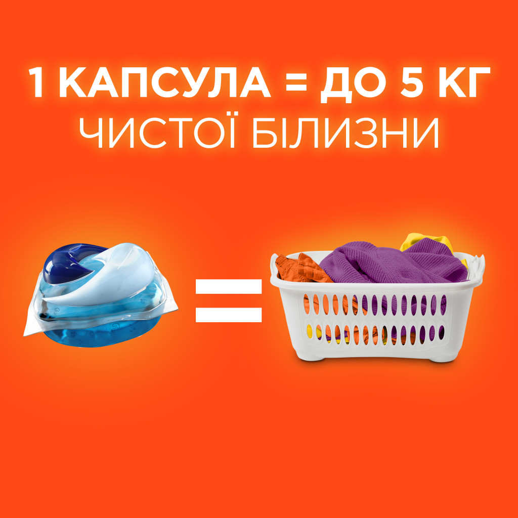 Капсули для прання Tide Все-в-1 Touch of Lenor Fresh Color 58 шт. (8001841640204) - зображення 5