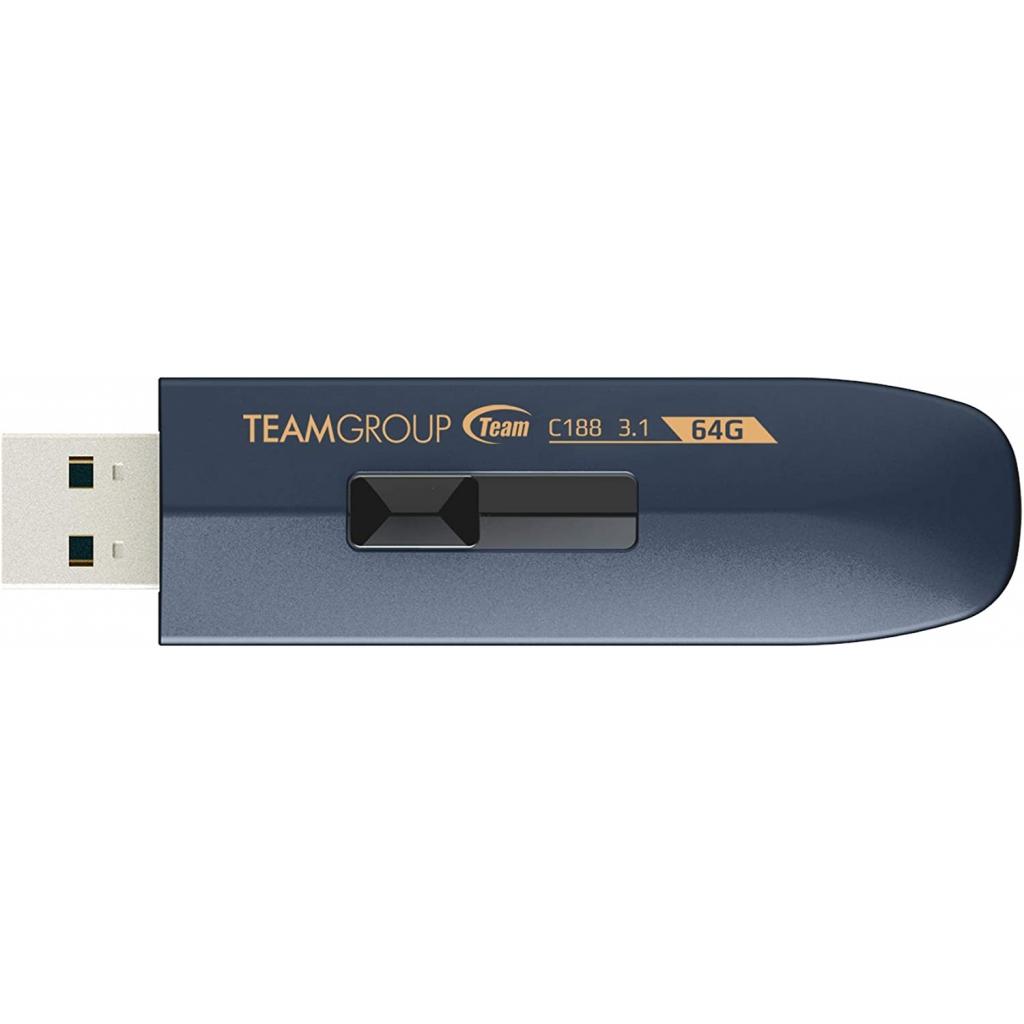 USB флеш накопичувач Team 64GB C188 Indigo USB 3.1 (TC188364GL01) - зображення 2