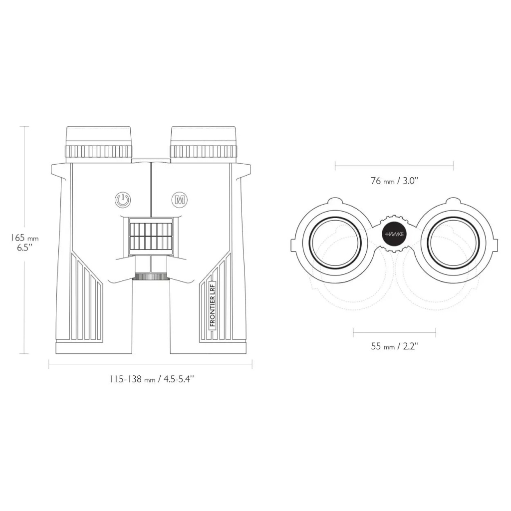 Бінокль Hawke Frontier LRF Green 8x42 з далекоміром 1800 м (38610) - зображення 8