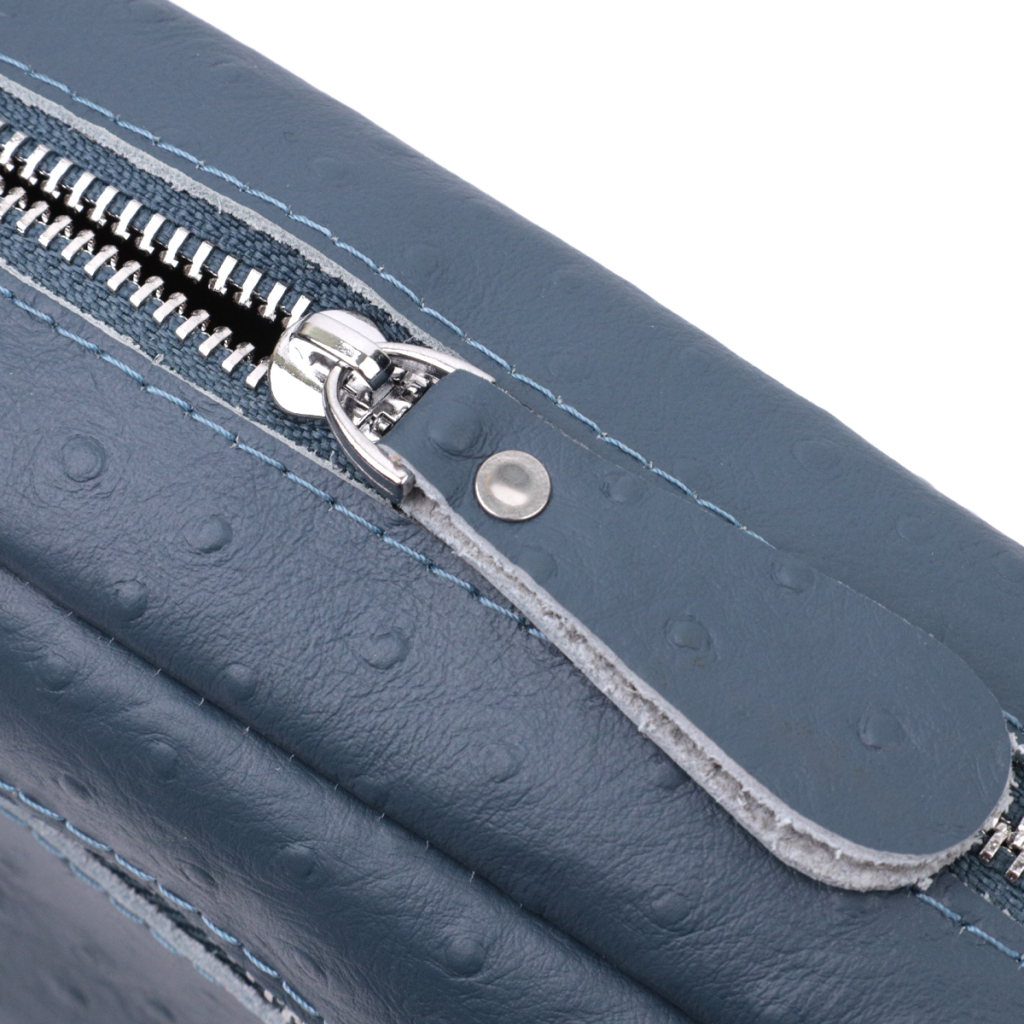 Сумка Vintage Жіноча з фактурної натуральної шкіри Синя (22661) - зображення 7