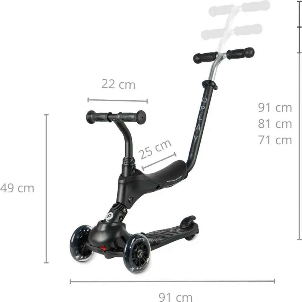 Самокат QPlay 5 в 1 Sema Pro Black (ST-004SemaProBlack) - изображение 8