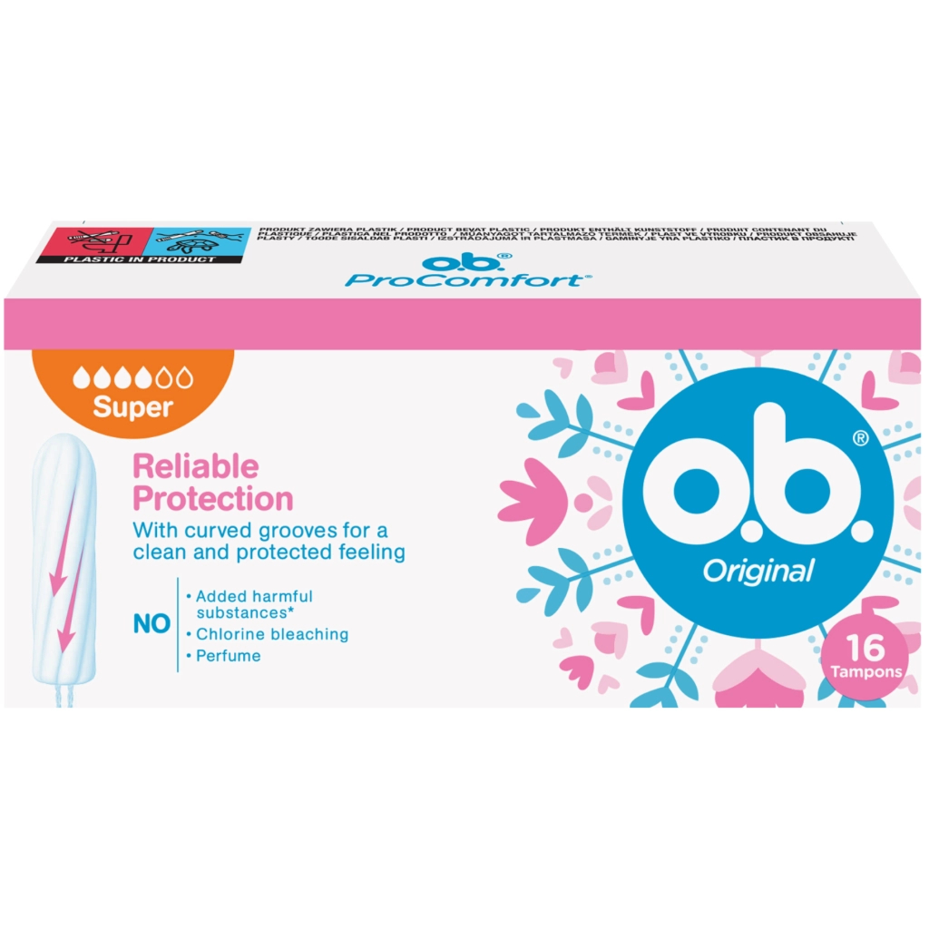 Тампони o.b. Original Super 16 шт. (3574660089332/3574661350141) - изображение 1