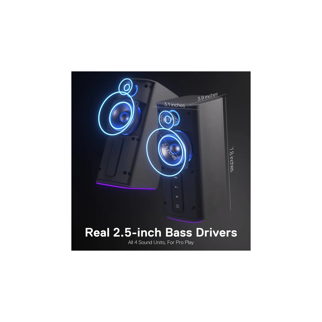 Акустична система Redragon Connie GS814 RGB Bluetooth Black (71987) - зображення 8