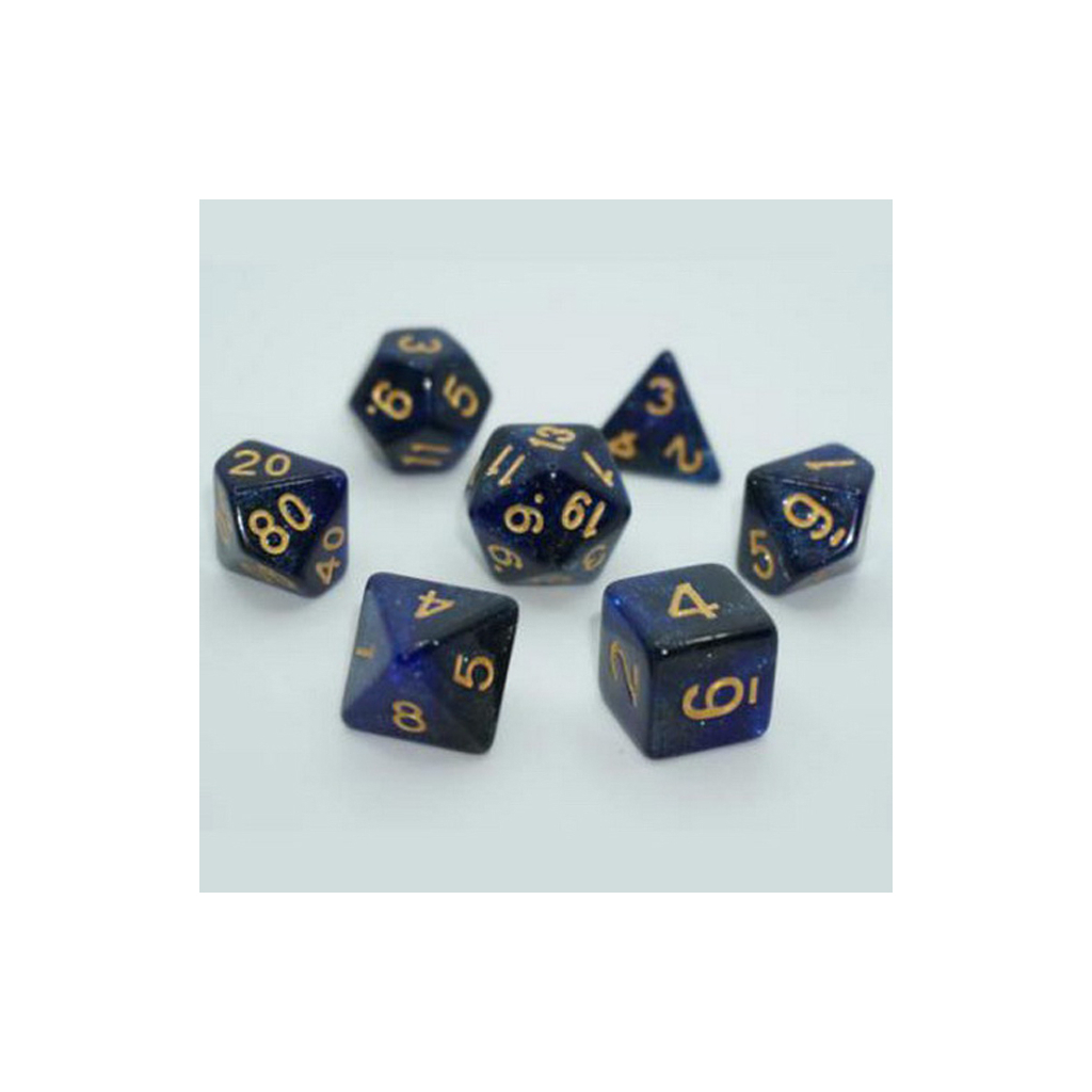 Набір кубиків для настільних ігор Games 7 Days Galaxy 7 Dice Set - Dark blue (7 шт.) (g7dgala02) - зображення 1