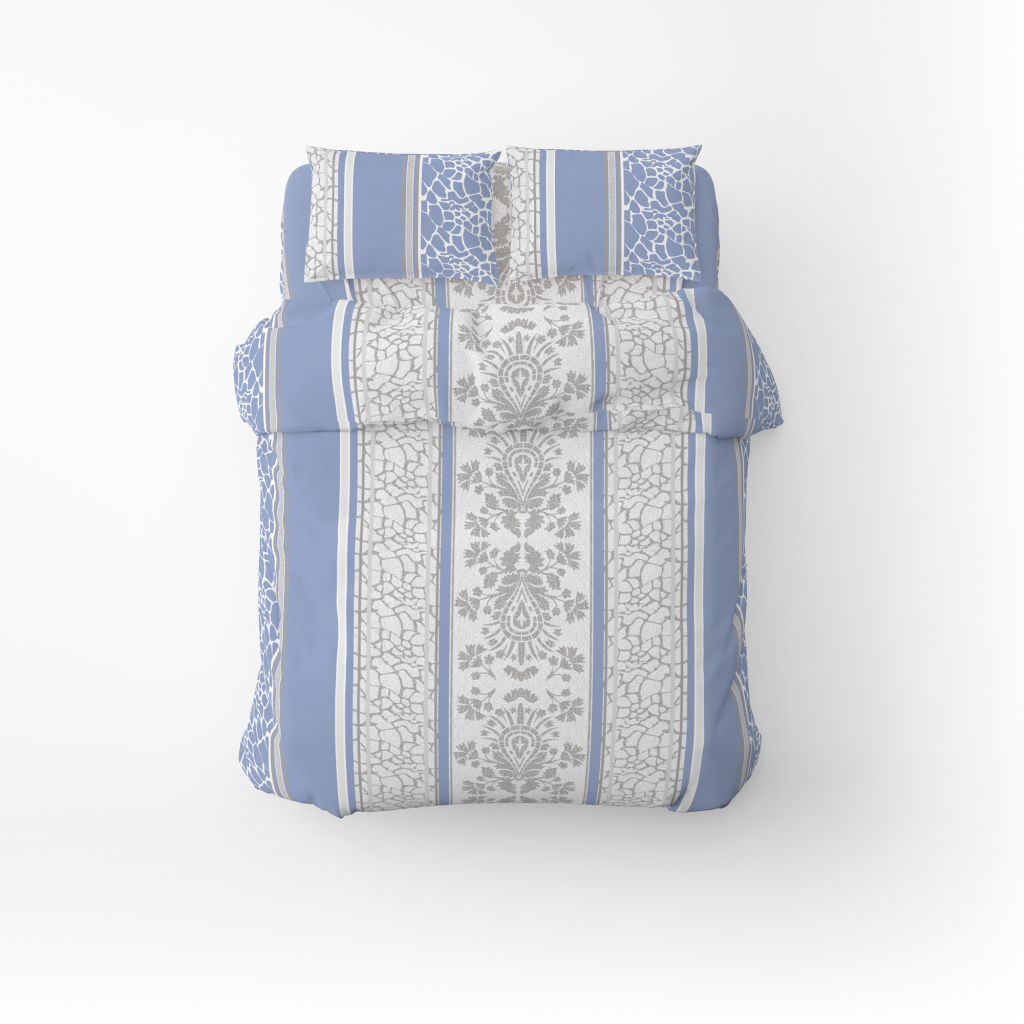 Постільна білизна Home Line Мармур синій бязь полуторний (162634) - зображення 2