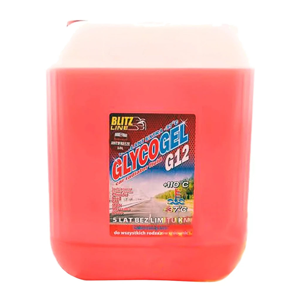 Антифриз BioLine Poland Glycogel G12 ready-mix -37°C чер, 10л (175522) - зображення 1