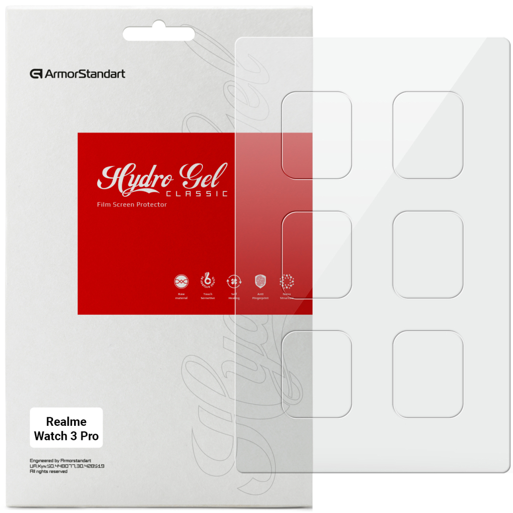 Плівка захисна Armorstandart Realme Watch 3 Pro 6 pcs (ARM64722) - зображення 1
