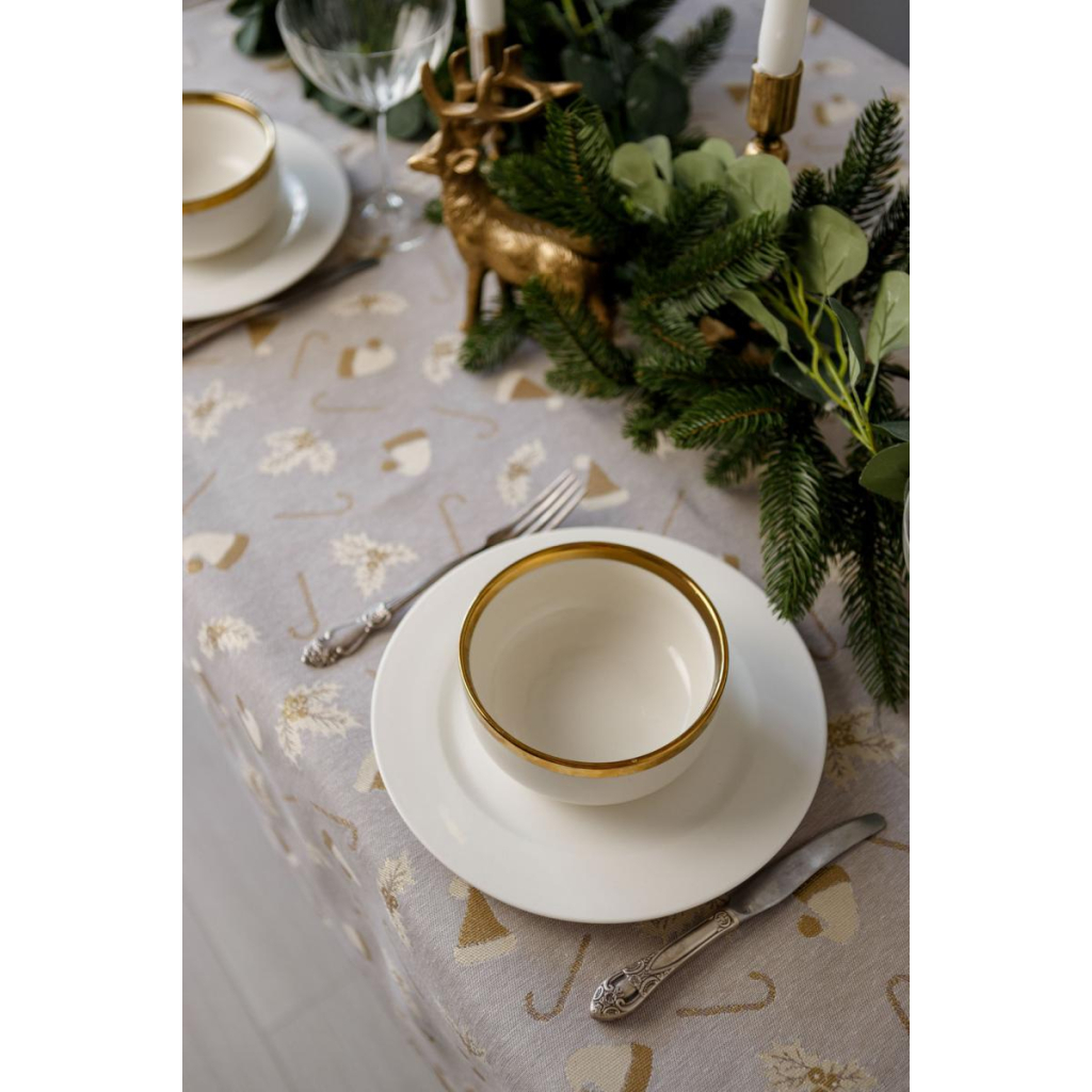 Скатертина Прованс Шапочки на бежевому 136х220 см (036560) - зображення 2