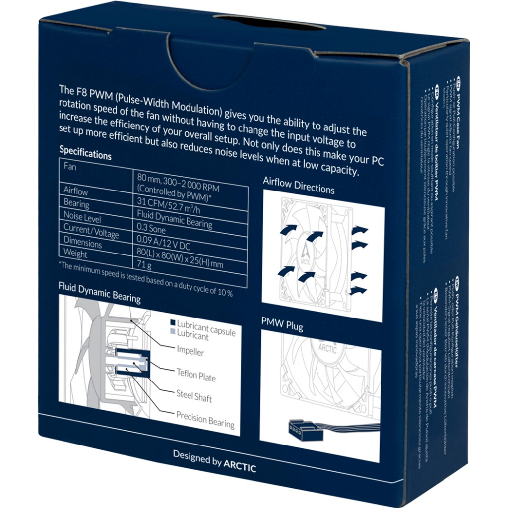 Кулер до корпусу Arctic F8 PWM (ACFAN00207A) - зображення 5