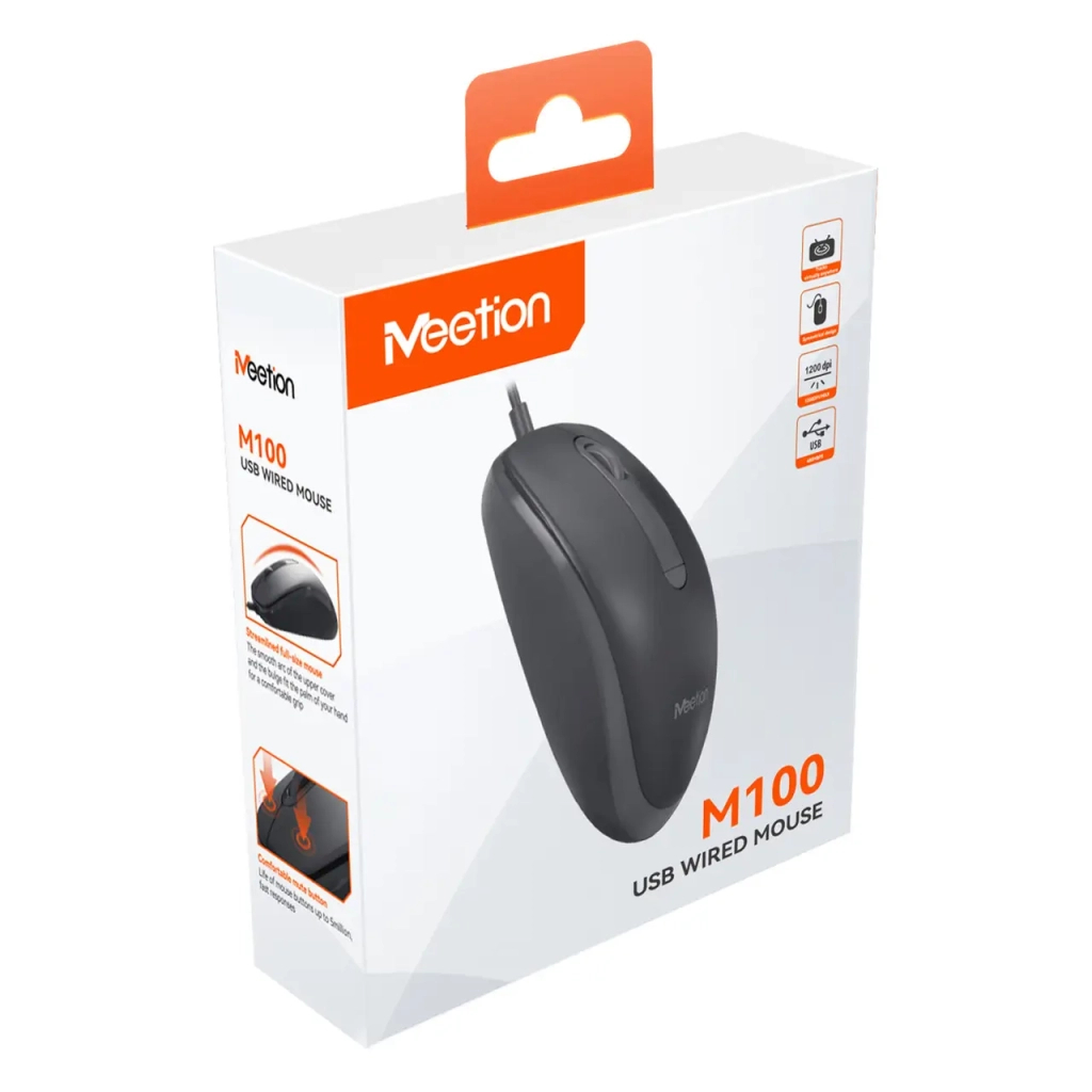 Мишка Meetion M100 USB Black (MT-M100-A) - зображення 2