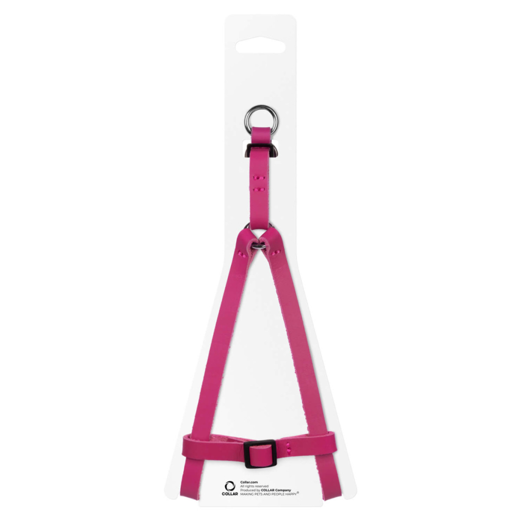 Шлея для котів WAUDOG Classic з QR паспортом XS Ш 10 мм В=С 28-40 см рожева (60107) - зображення 2