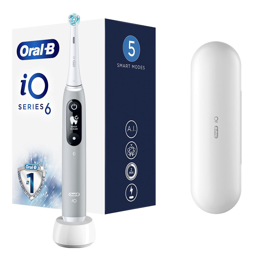 Електрична зубна щітка Oral-B iO Series 6 iOM6.1A6.1K Grey Opal - зображення 1