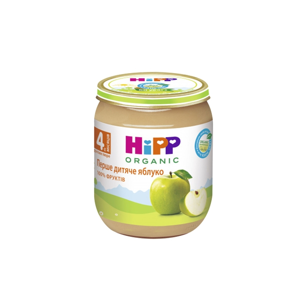 Дитяче пюре HiPP Organic Перше дитяче яблуко, 125 г (9062300134176) - зображення 1