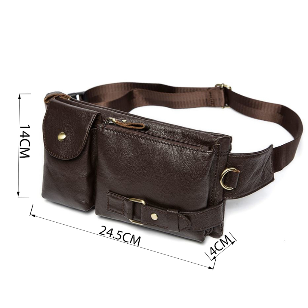 Сумка Vintage Поясна чоловіча Коричнева (14747) - зображення 3