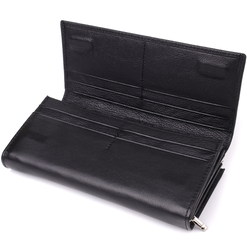 Гаманець ST Leather З натуральної шкіри Чорний (23112) - зображення 5