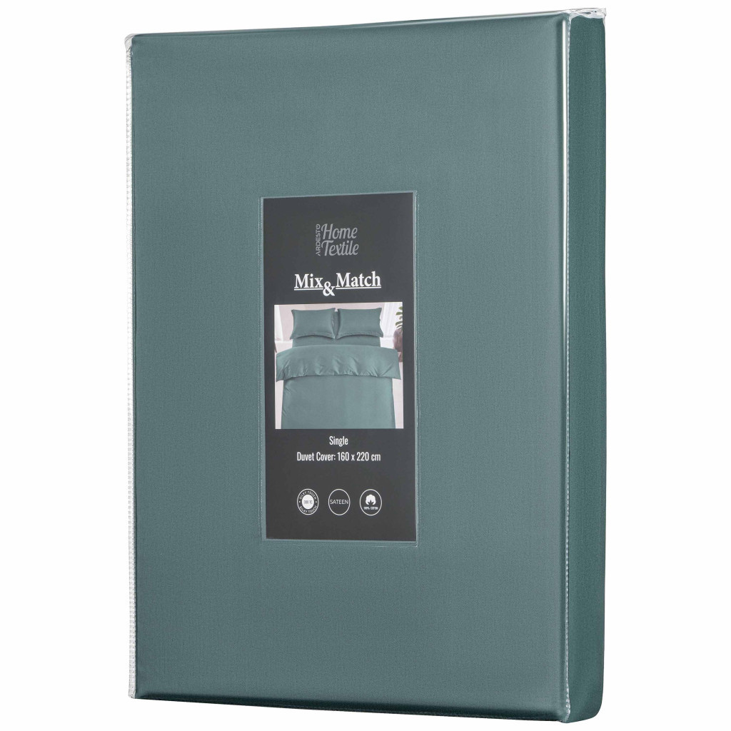 Підковдра Ardesto Mix&Match Premium 100% бавовна, сатин зелений 160х220 см (ART1622DVE) - зображення 6