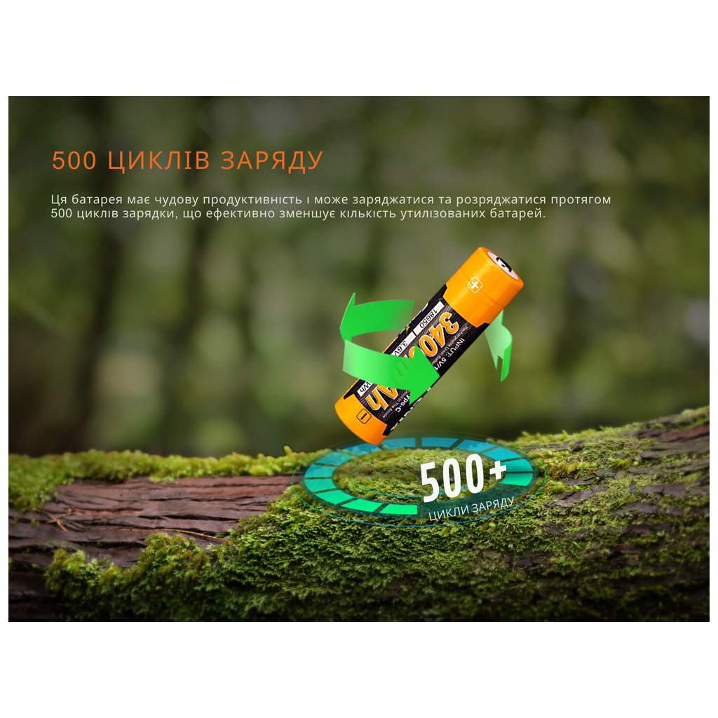 Акумулятор Fenix 18650 (3400 mAh) Type-C (ARB-L18-3400U-V30) - зображення 11