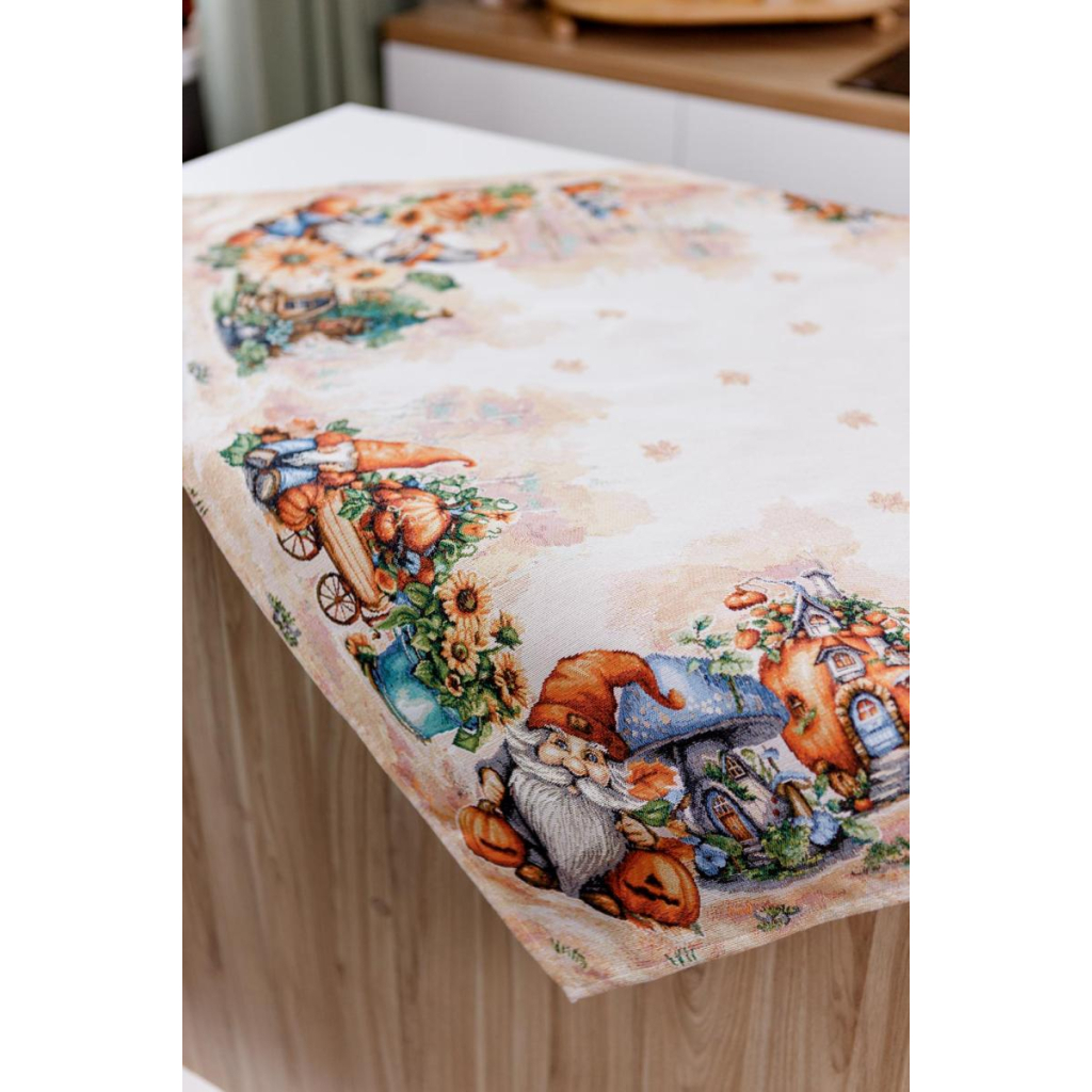 Скатертина Прованс гобеленова Гарбузові гноми 135х140 (036241) - зображення 10