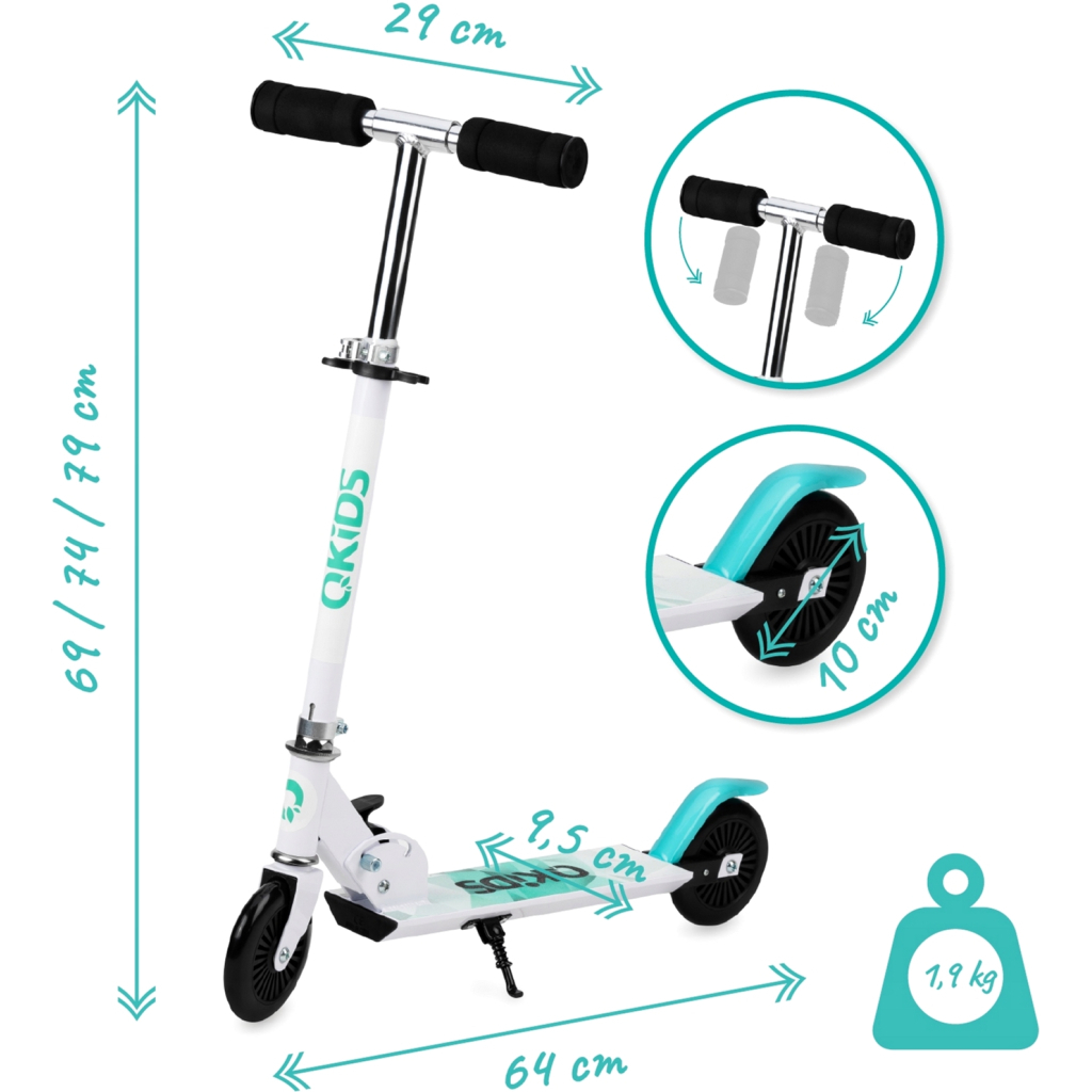 Самокат Qkids Flo Blue/Black (5900495895202) (HUBA00012) - зображення 5