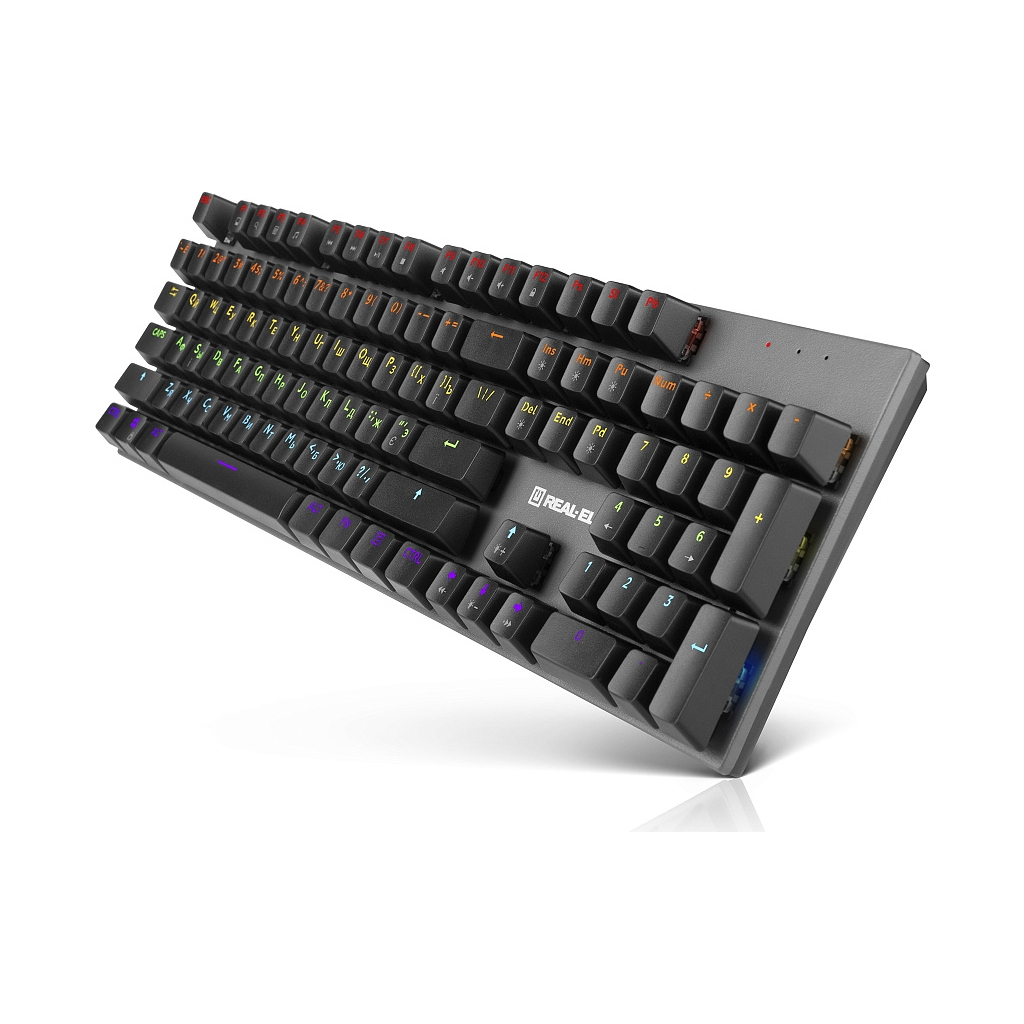 Клавіатура REAL-EL M 13 Grey - зображення 5