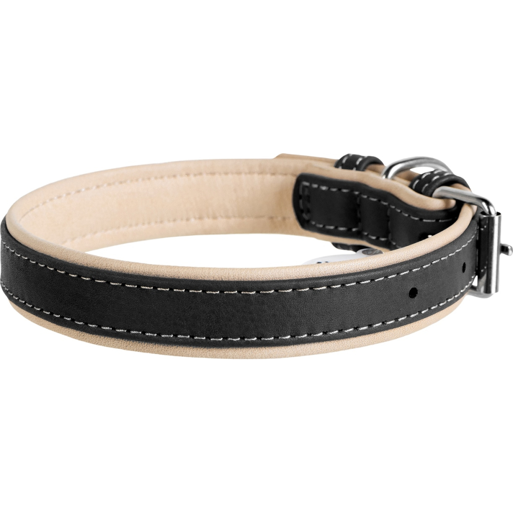 Нашийник для тварин WAUDOG Soft з QR паспортом M Ш 25 мм Д 38-49 см чорний (7202) - изображение 2