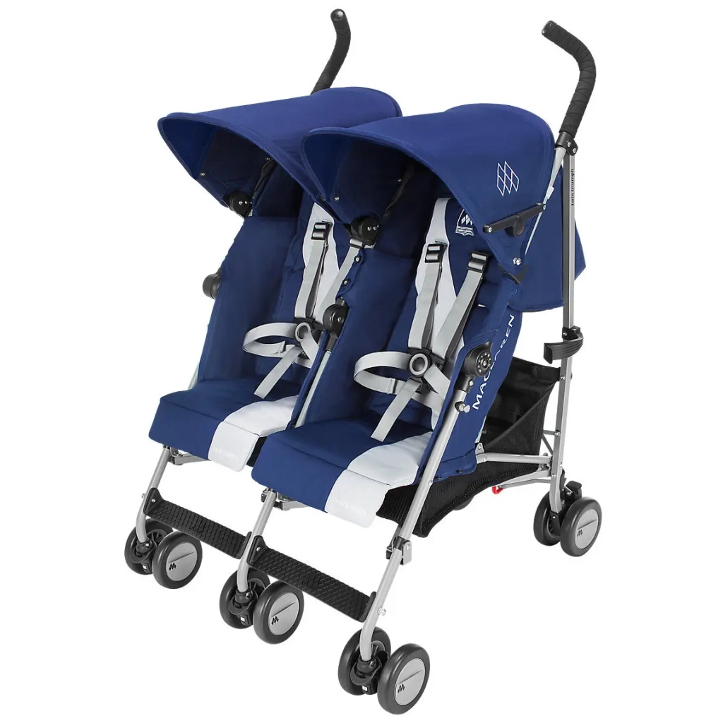 Коляска Maclaren Twin Triumph для двійні Blue/Silver (WM1Y120042) - зображення 1