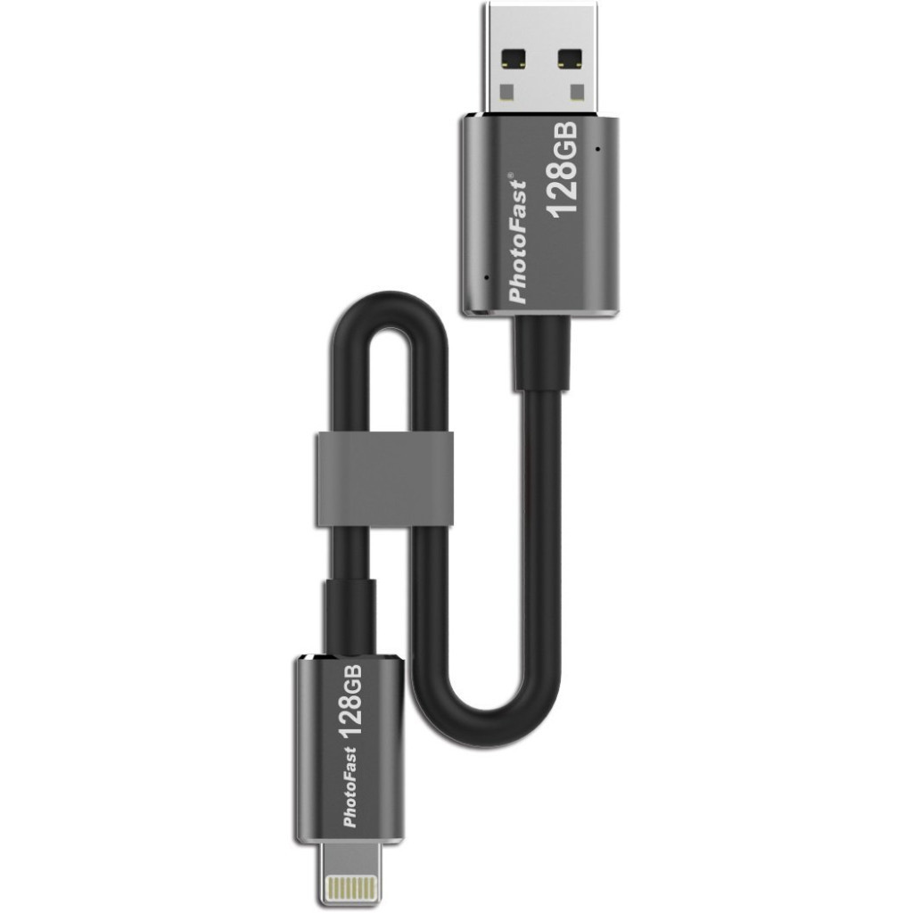 USB флеш накопичувач PhotoFast 128GB MemoriesCable Black USB 3.0 - Lightning (CABLEU3-128GB) - зображення 3