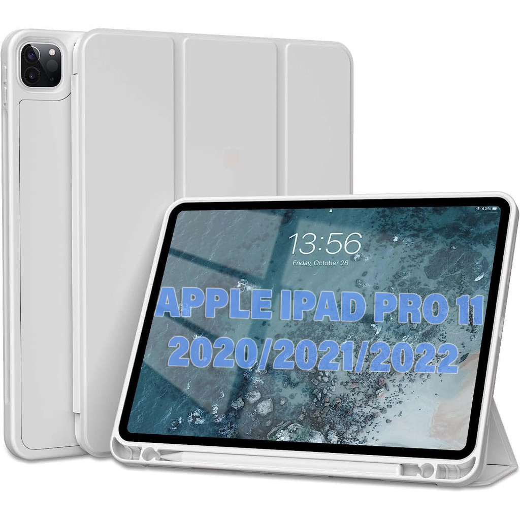 Чохол до планшета BeCover Tri Fold Hard TPU Apple iPad Pro 11 2020/2021/2022 Gray (711111) - зображення 2