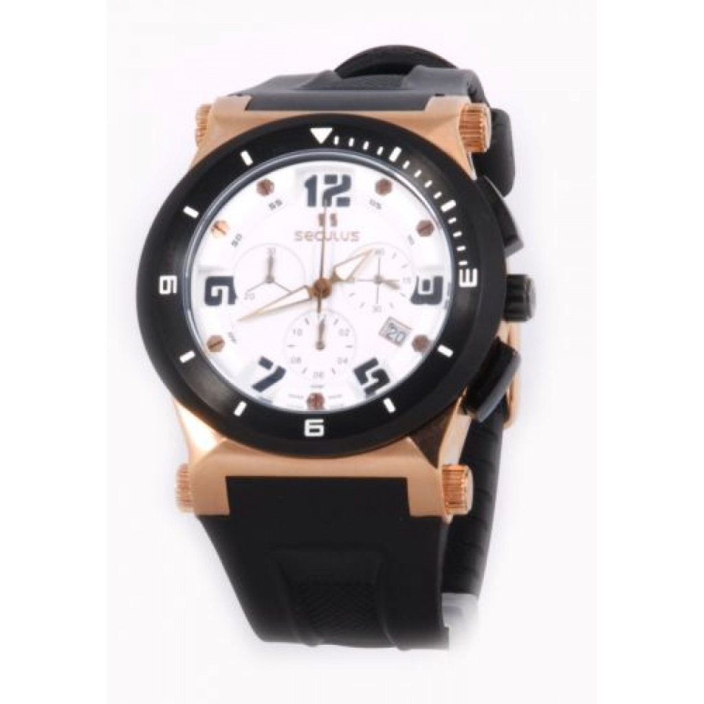 Наручний годинник Seculus 4496.2.503 white, ss-rose ipb, silicon - зображення 1