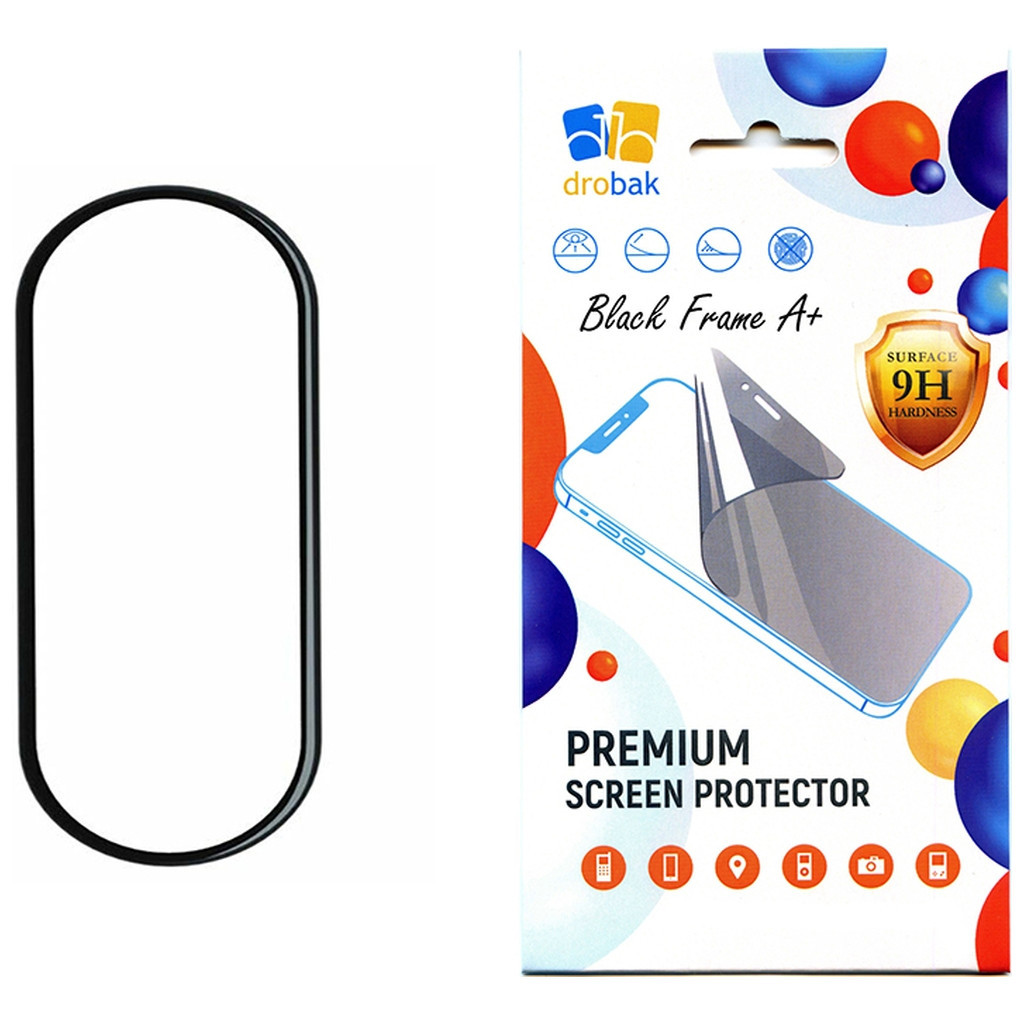 Скло захисне Drobak Xiaomi Smart Band 8 Black Frame A+ (323218) - зображення 1