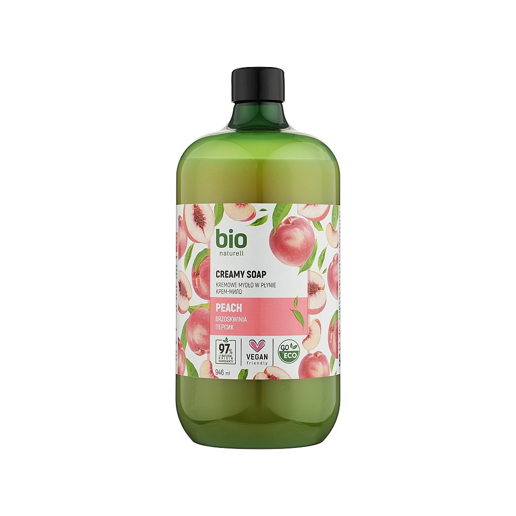 Рідке мило Bio Naturell Peach Creamy Soap Персик запаска 946 мл (4820168434525) - зображення 1