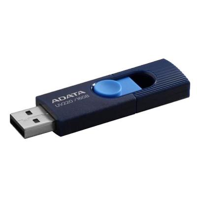 USB флеш накопичувач ADATA 16GB UV220 Blue/Navy USB 2.0 (AUV220-16G-RBLNV) - зображення 2