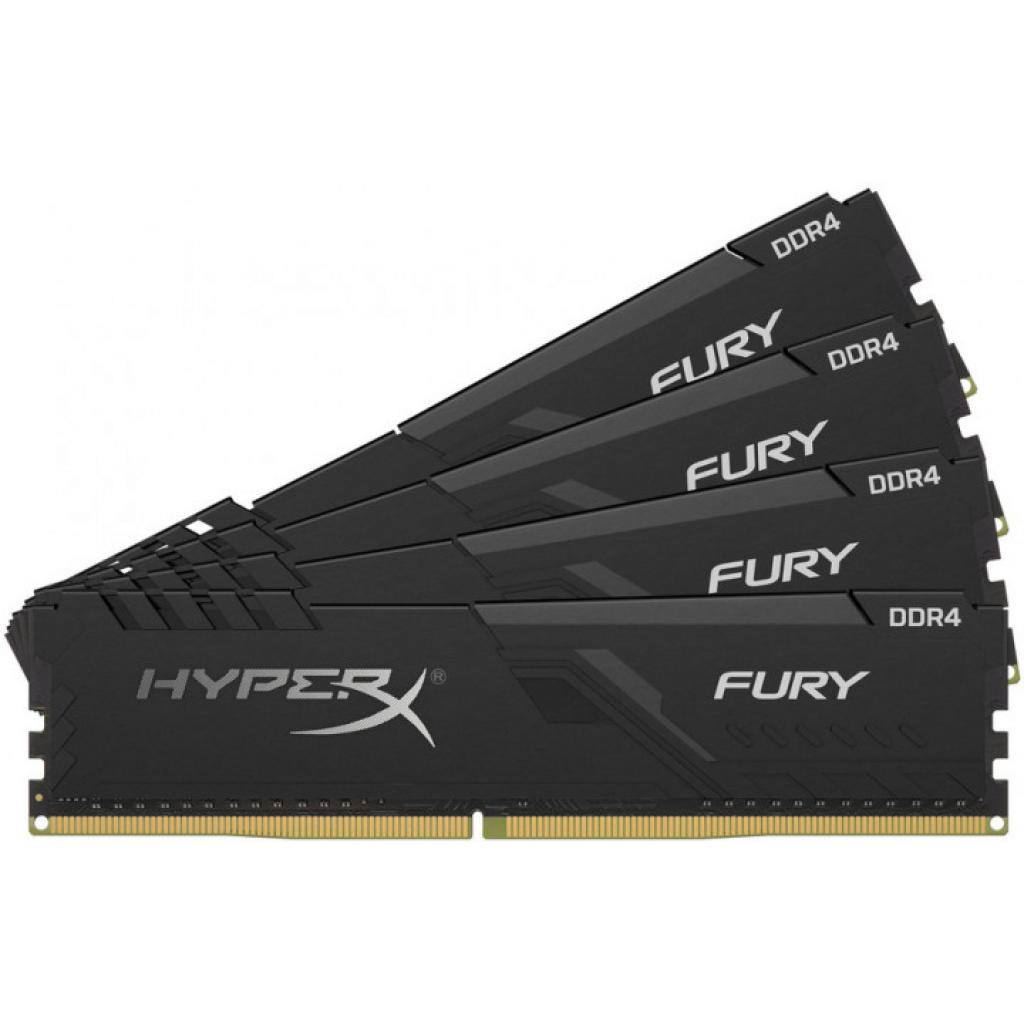 Модуль пам'яті для комп'ютера DDR4 32GB (4x8GB) 2400 MHz HyperX Fury Black Kingston Fury (ex.HyperX) (HX424C15FB3K4/32) - зображення 4