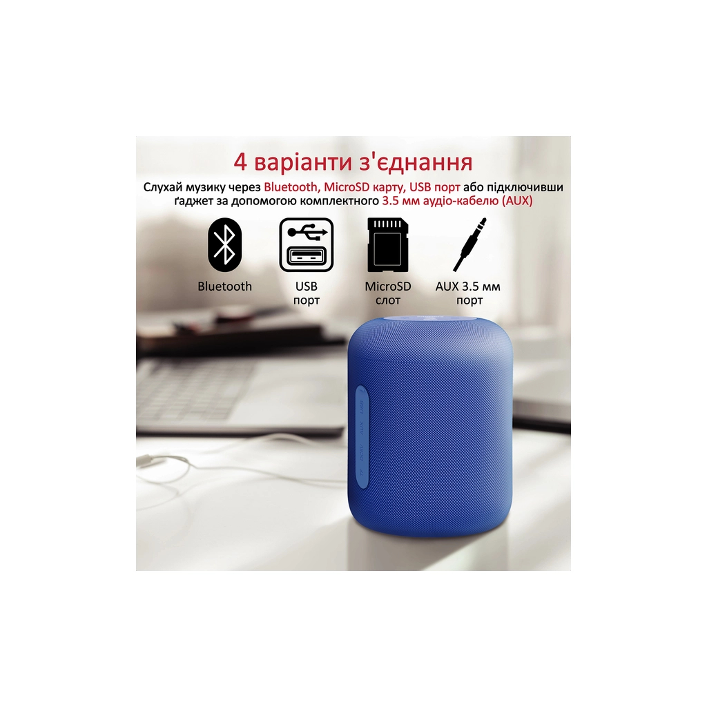 Акустична система Promate Boom-10 Blue (boom-10.blue) - зображення 6