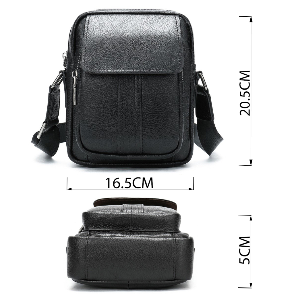 Сумка Vintage Шкіряна флотар Чорна (14943) - зображення 3