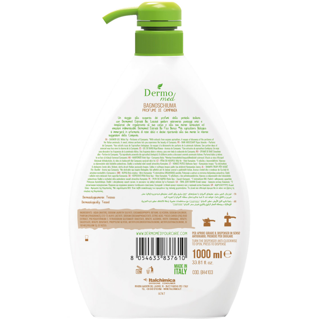Гель для душу DermoMed Білий інжир 1 л (8054633837610) - зображення 2