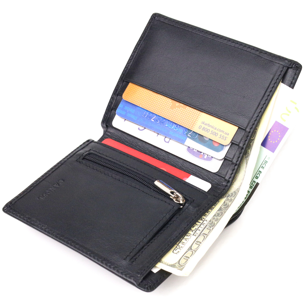 Гаманець Canpellini З натуральної шкіри Чорне (21500) - зображення 6