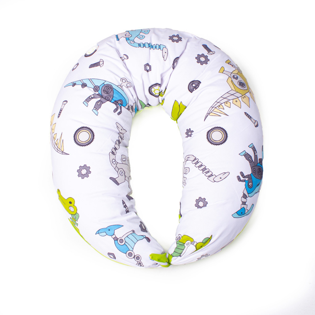 Подушка MirSon для вагітних та годування №8331 Print Line 17-0576 Dinosaur robot Бязь 30х170х20 см (2200006200567) - изображение 2