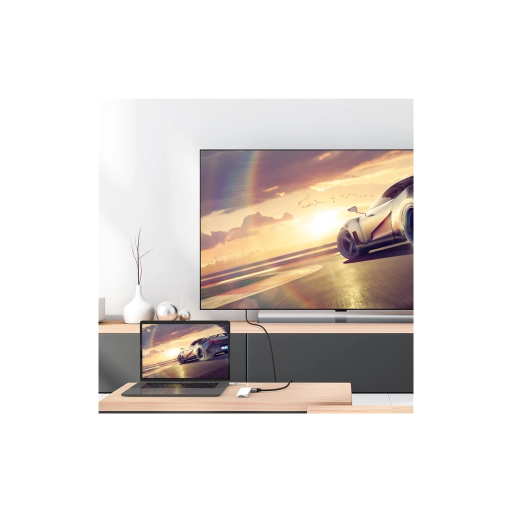 Концентратор J5create USB-C 6-in-1 2xUSB 3.1 + USB-C PD + HDMI + SD/TF + 3.5mm white (JCD373-N) - зображення 5