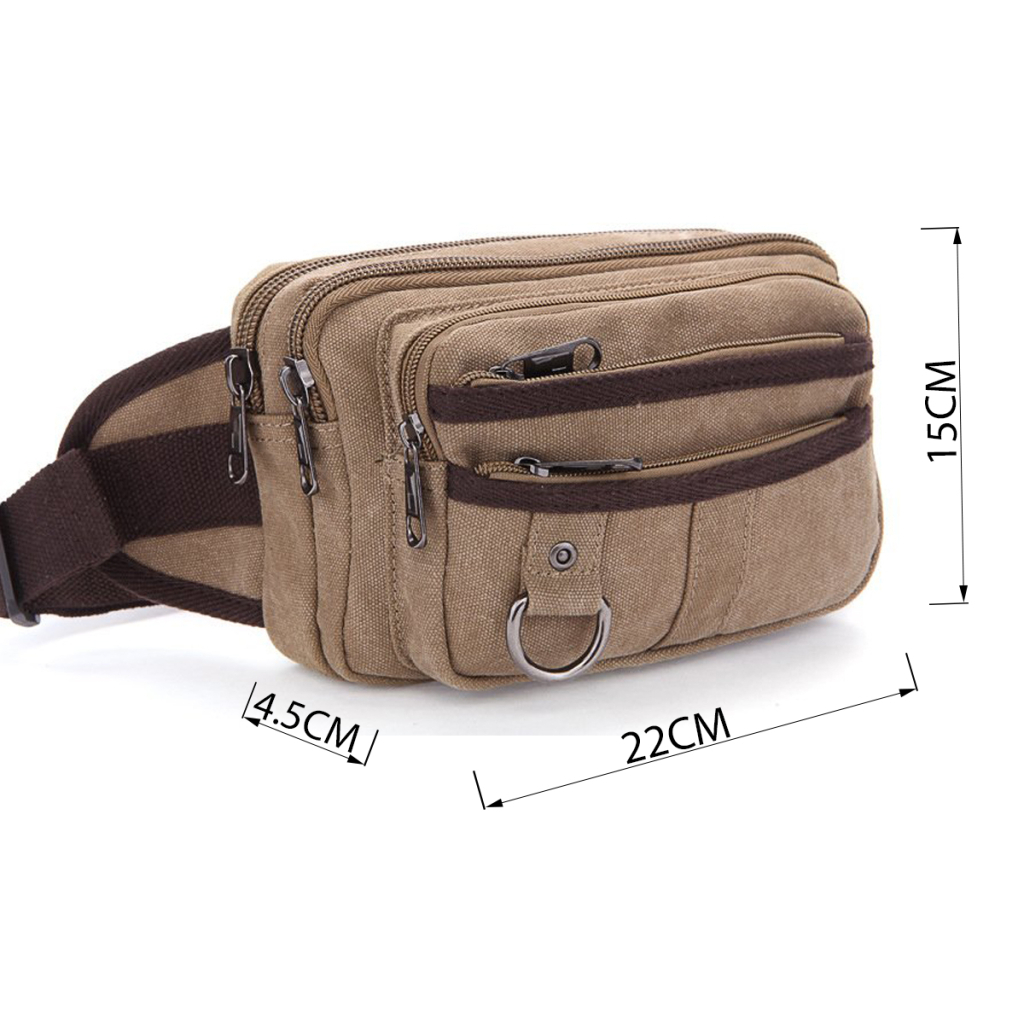Сумка Vintage Текстильна на пояс Хакі (20081) - зображення 3