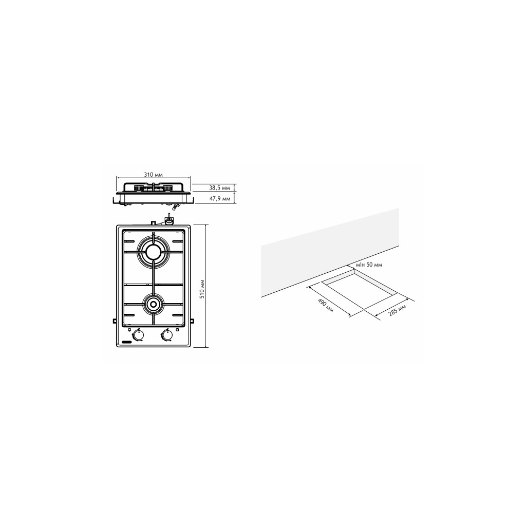 Варочна поверхня Eleyus DANA 30 IS CF - зображення 12