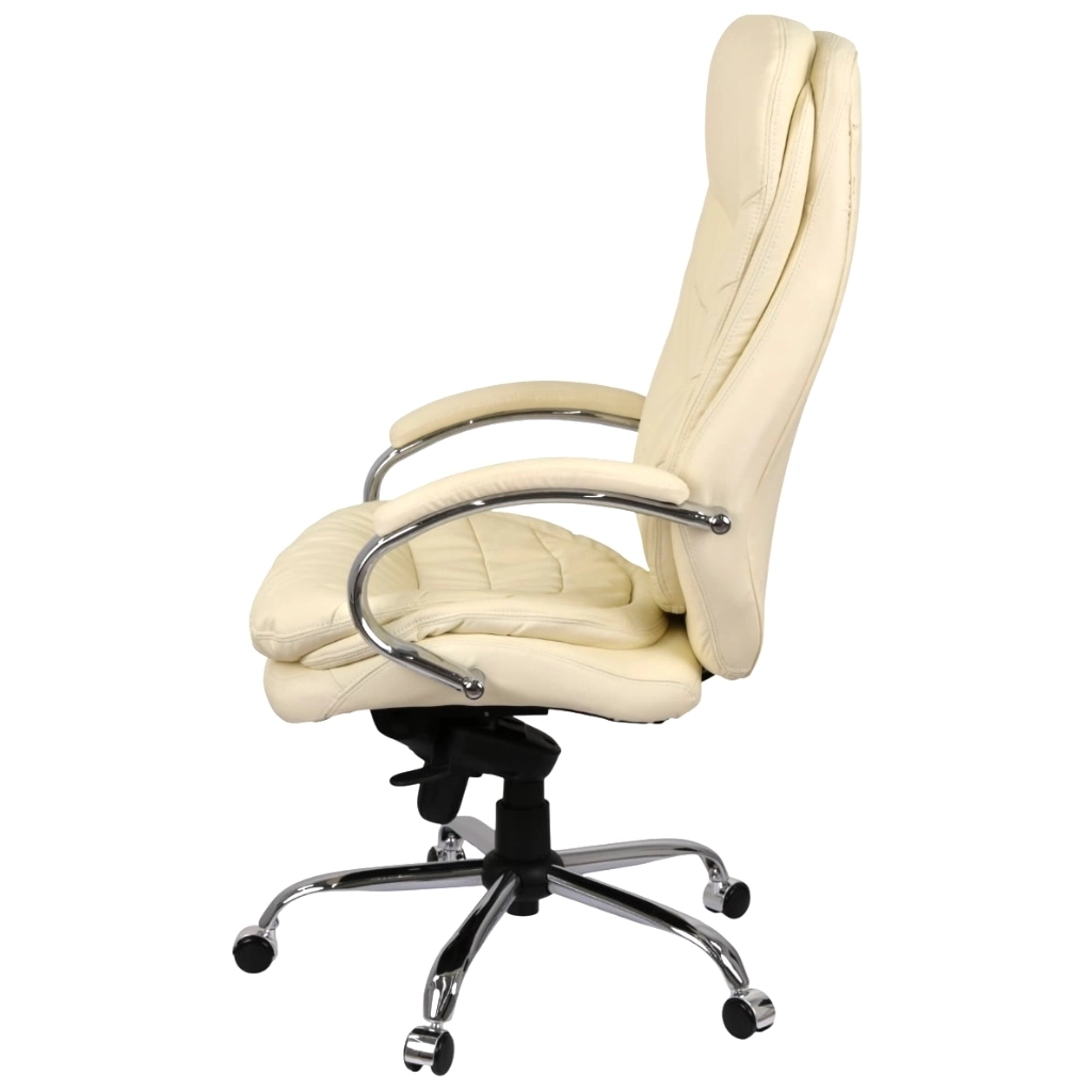 Офісне крісло Аклас Валенсія Soft CH MB Бежевий (Шкіра LC-F) (00161473) - зображення 3