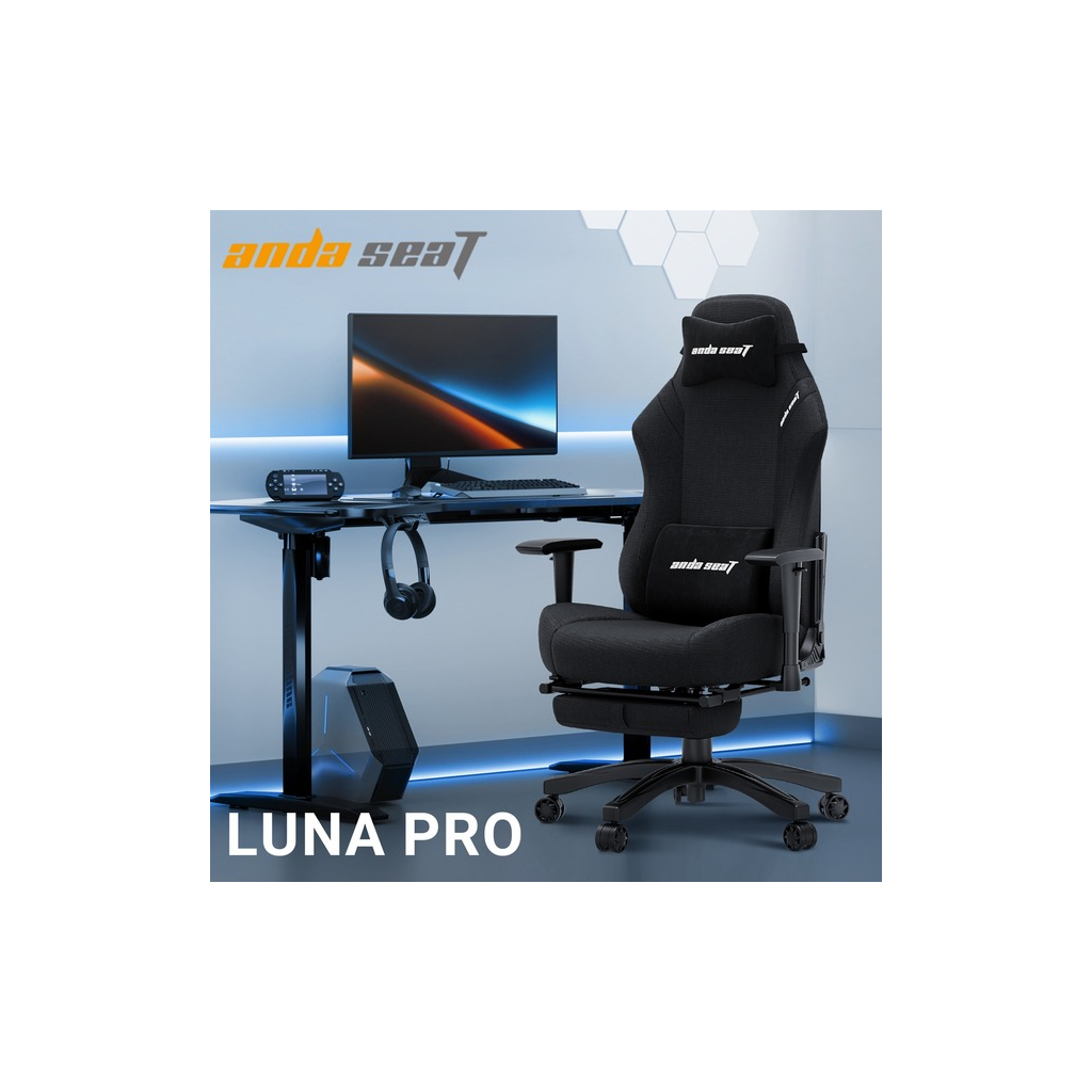 Крісло ігрове Anda Seat Luna Pro Fabric Size L Dark Gray (AD18T-44-GB-F) - зображення 7