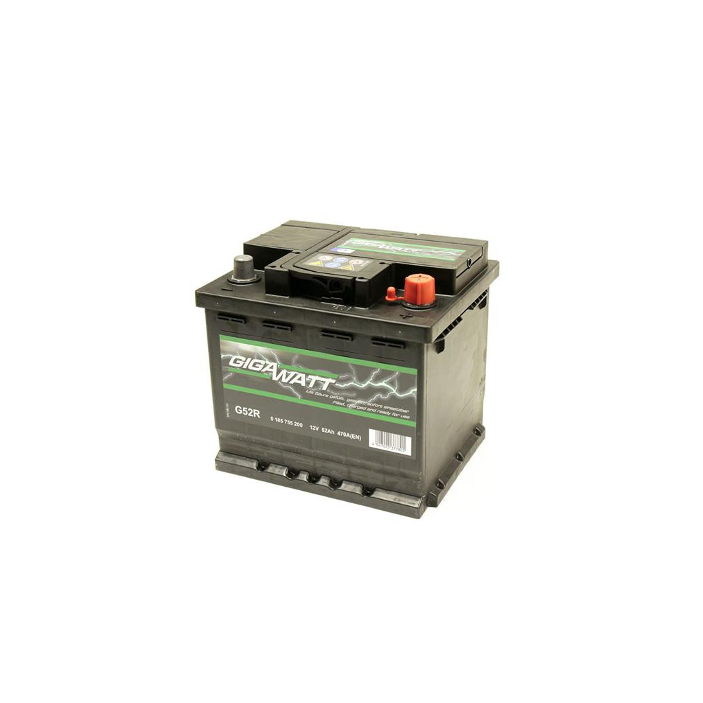 Акумулятор автомобільний GigaWatt 52А (0185755200) - зображення 2