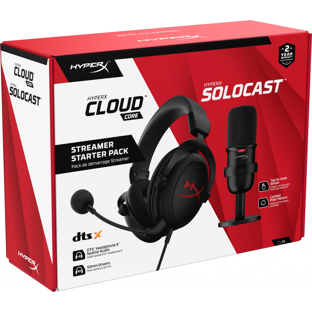 Навушники HyperX Streamer Starter Pack Cloud Core + SoloCast (HBNDL0001) - зображення 6