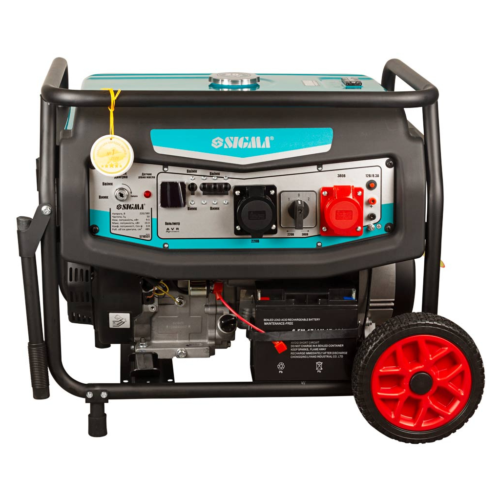 Генератор Sigma 220V/380V 3ф 9.5/10.0kW электрозапуск (5710531) - зображення 3