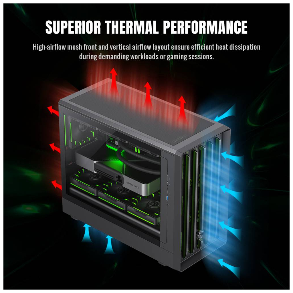 Корпус для ПК Gamemax Claw 360 BK - зображення 9