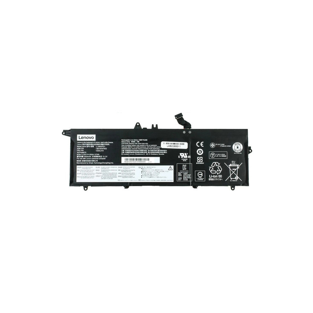 Акумулятор до ноутбука Lenovo ThinkPad T490s/T14s L18L3PD1, 4922mAh (57Wh), 3cell, 11.58V, Li-ion (A47851) - зображення 1